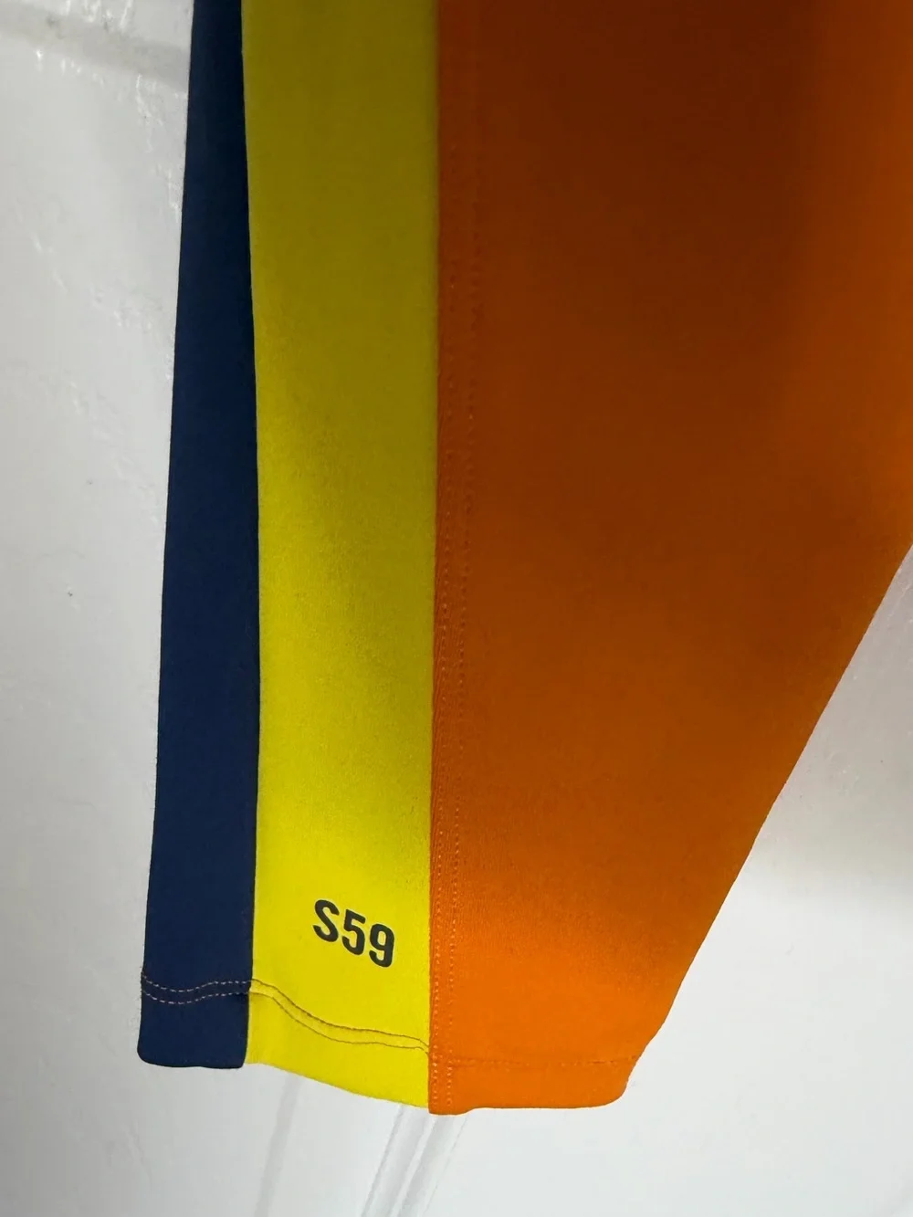 SPLITS59 Women's Orange Colorblock Active Leggings XS - Picture 4 of 6